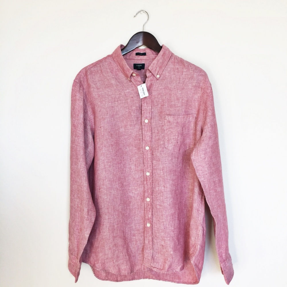 SOLD - J Crew Linen Button Down Sz Large